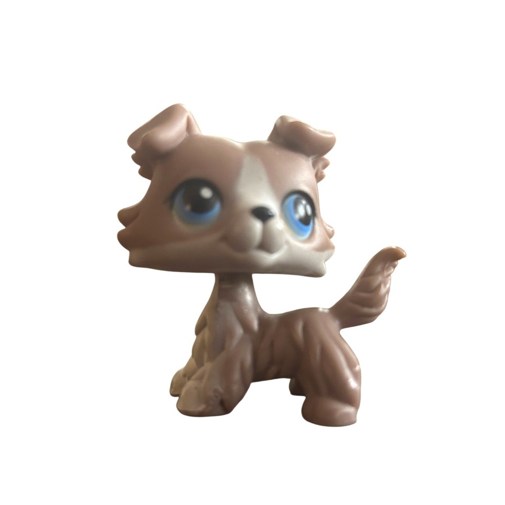 Littlest Pet Shop LPS #67 Collie Dog Blue Eyes Pink Magnet Vintage Hasbro Puppy